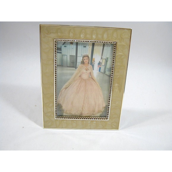 Rhinestone accent Marbled finish Arte de Casa Photo Frame Picture Holder 4x6 - Picture 7 of 8